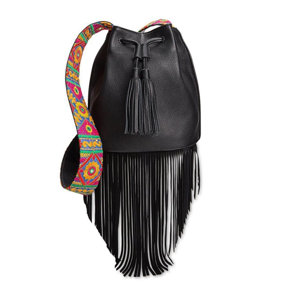 NWT Sam Edelman Leather Fringe Crossbody